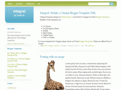 INTEGRAL | BLOGGER WEB 2.0 XML TEMPLATE