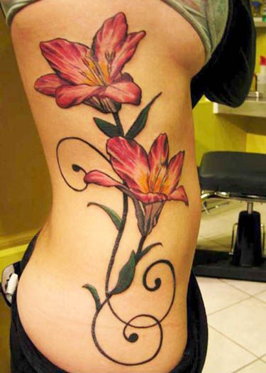 pretty flower tattoos. tattoo flowers.