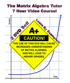 Math Tutor: Matrix Algebra DVD