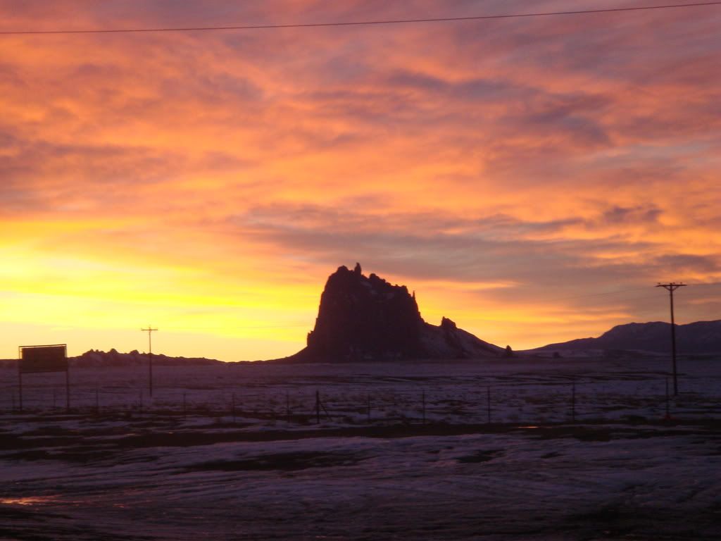 Shiprock New Mexico sunset