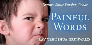 Feature Shiur Parshas Behar: Painful Words