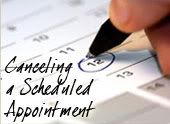 Canceling a Scheduled Appointment
