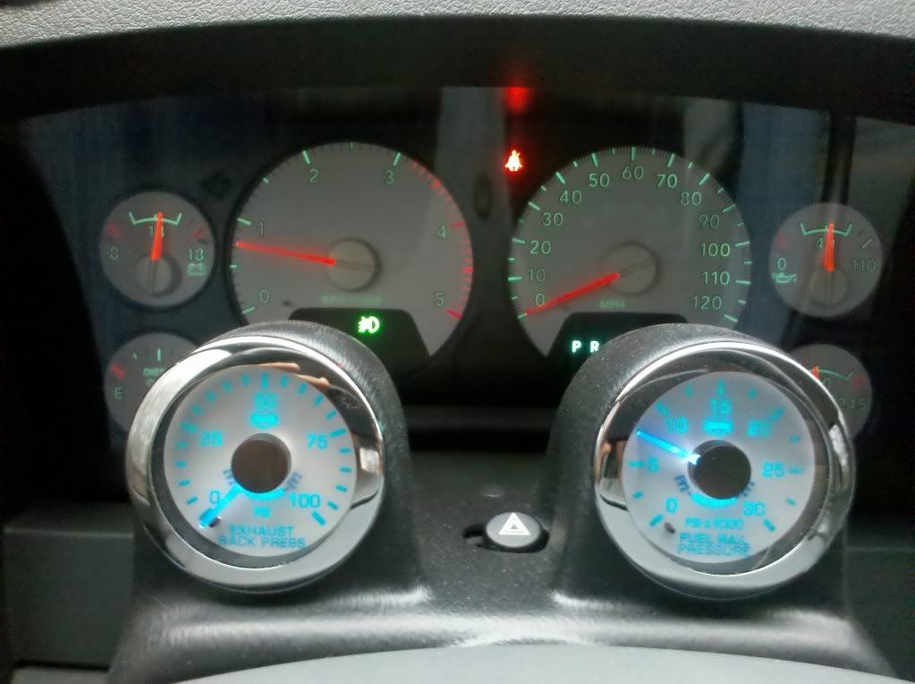 Dual steering column pod and gauges. Cummins Diesel Forum