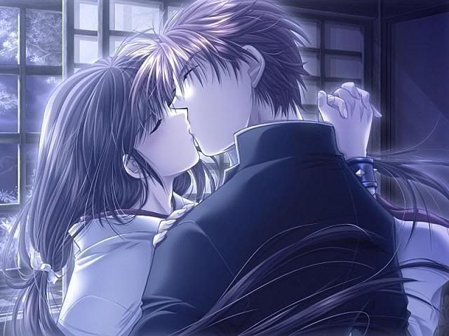 Anime Boy Kissing Anime Girl. anime love kiss.