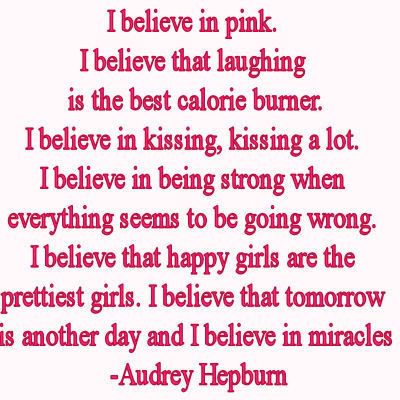 i believe in pink