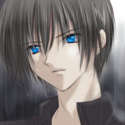 anime guys with black hair and blue. I like lack hair w/ lue eyes