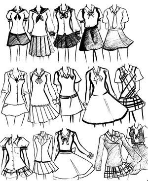 Anime School Uniforms