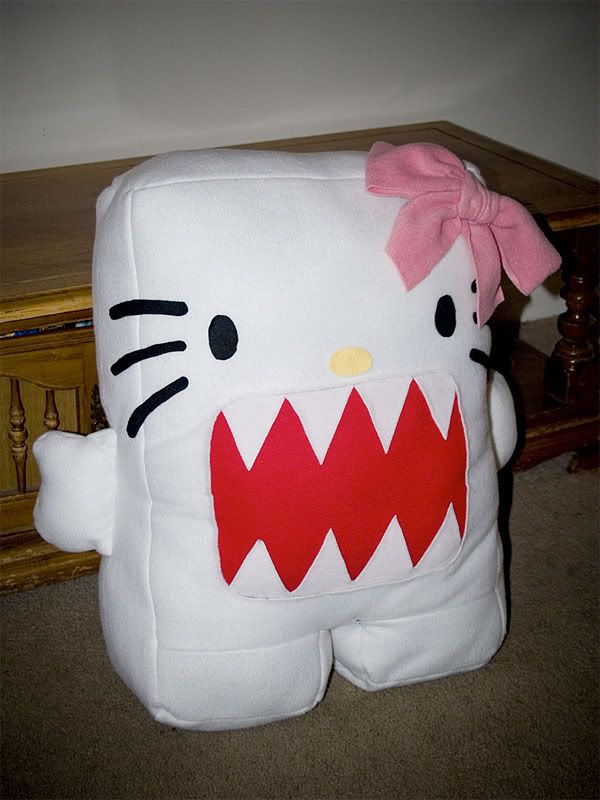 Hello Kitty And Domo. Hello Kitty with the mouth of
