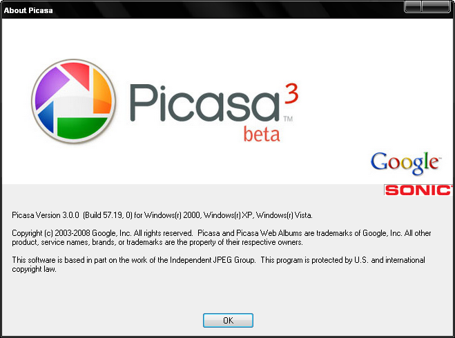  Picasa Build 57.52 Beta     