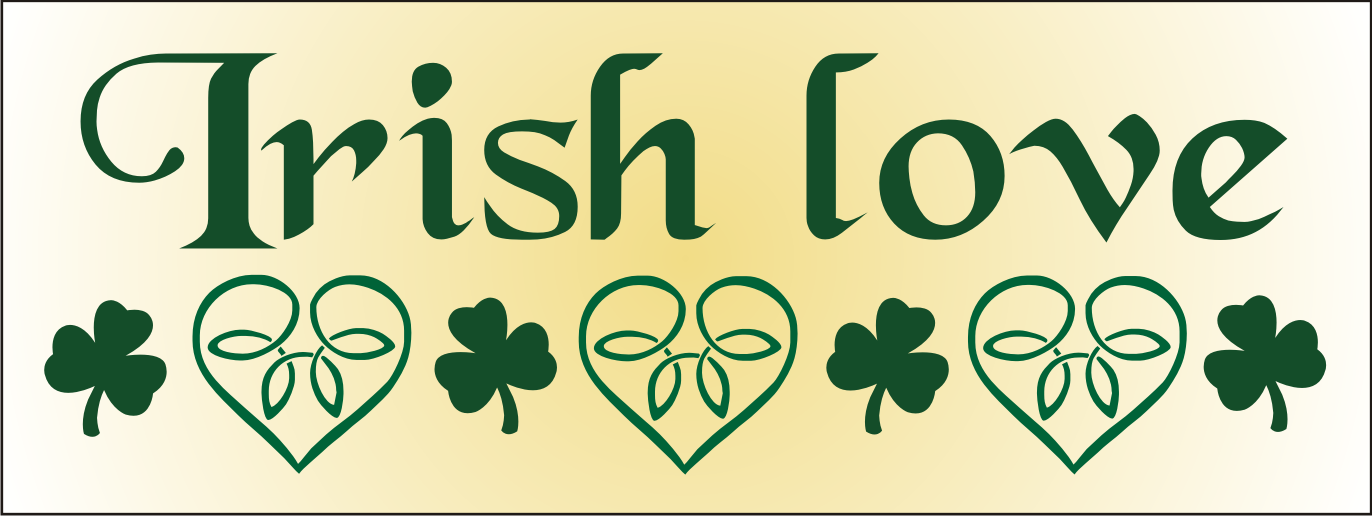 Stencil Irish Love Celtic Heart Shamrock Gaelic blocks eBay