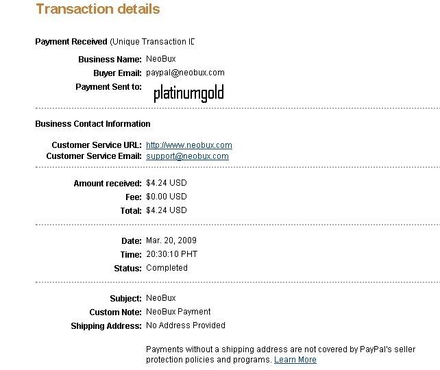 3rd payment neobux