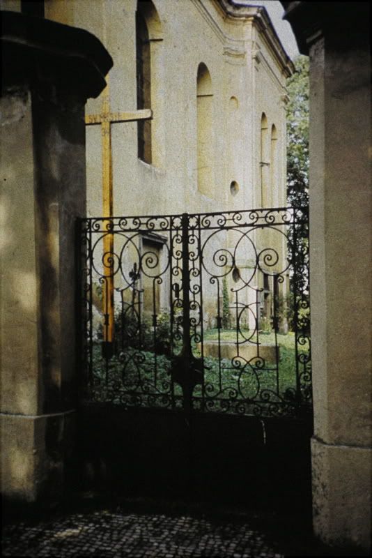 stary hrbitov u kostela sv. Vaclava v Lazove (leto 1987)