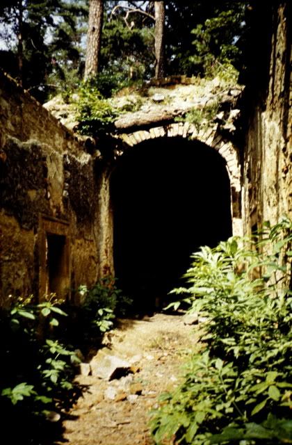 ruiny v arealu na Skalce v lete roku 1987
