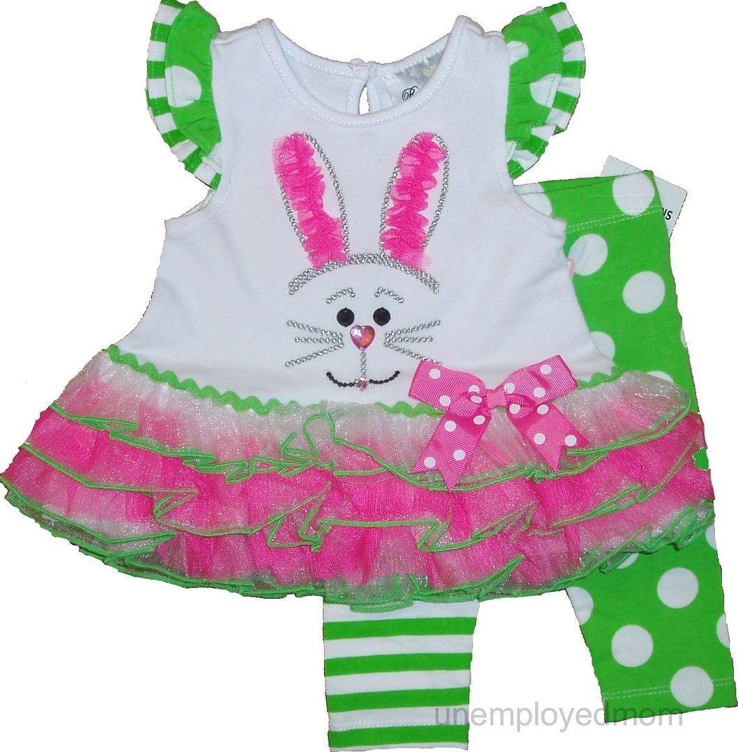 EASTER OUTFIT DRESS BABY GIRLS HOLIDAY CHILDRENS LEGGINGS FIRST 1ST