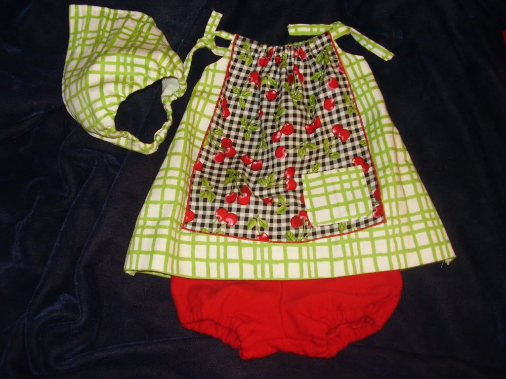 Summer Time Cherry Dress and Wool Bloomers