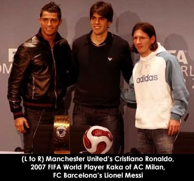 lionel messi and cristiano ronaldo and. cristiano-ronaldo-kaka-lionel-