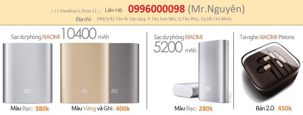 .::.|| HawkLee's Shop ||.::. Pin xạc dự phòng, tai nghe Xiaomi [Giá HOT] - 2