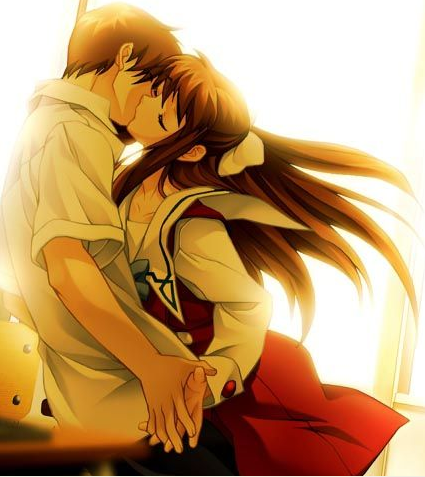 wallpaper emo kiss. wallpaper love kiss. anime
