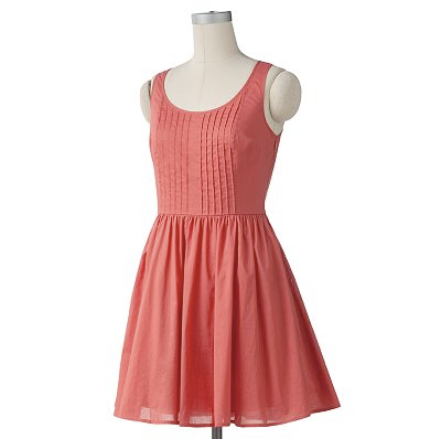 LC Lauren Conrad Pintuck Crochet Dress