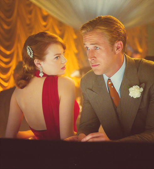 Emma Stone and Ryan Gosling in Gangster Squad