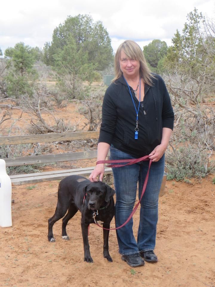 Donna and senior dog