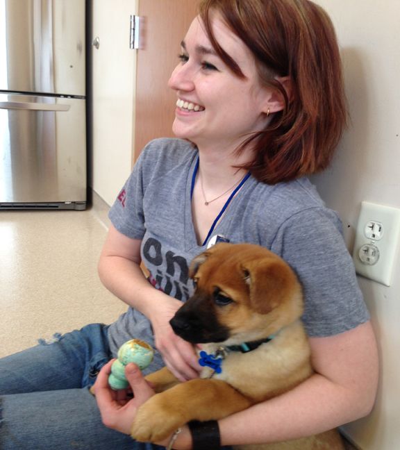 Haley and puppy