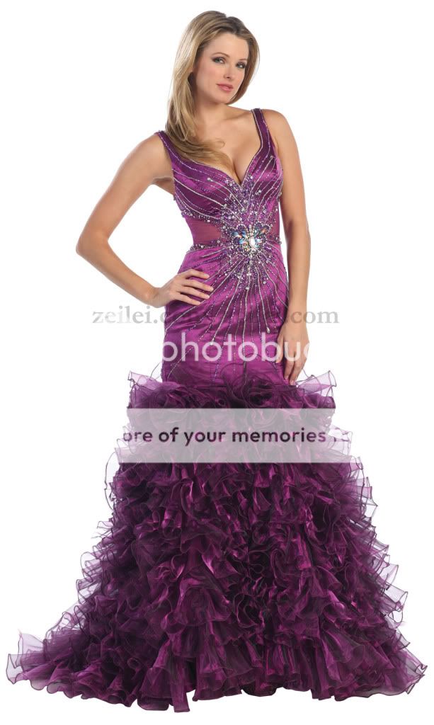 L872 Satin Halter Rhinestone wedding gown Prom Dress  