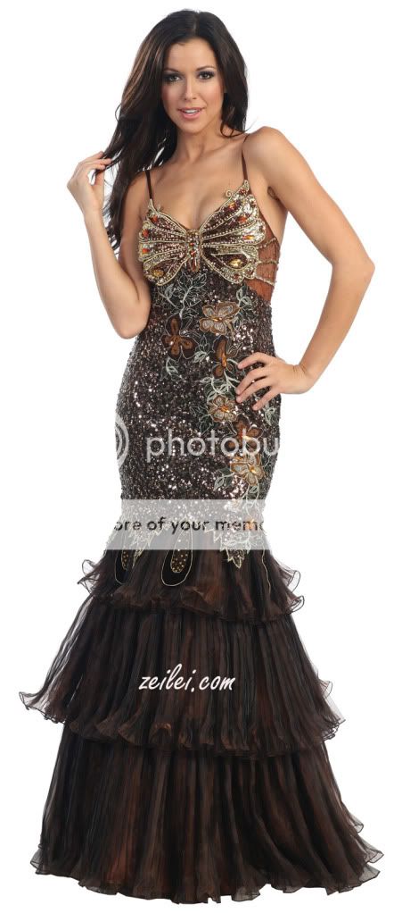 L985 RHINESTONE SEQUIN PAGEANT EVENING PROM BALL GOWN DRESS  