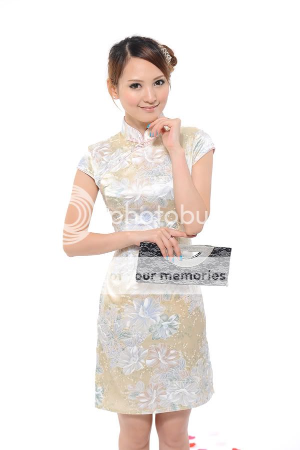 Chinese Cheongsam Qipao Evening Dress 100% Cotton 27693  