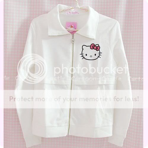 HelloKitty WMN Long Sleeve Sports Outwear Sweater Whit  