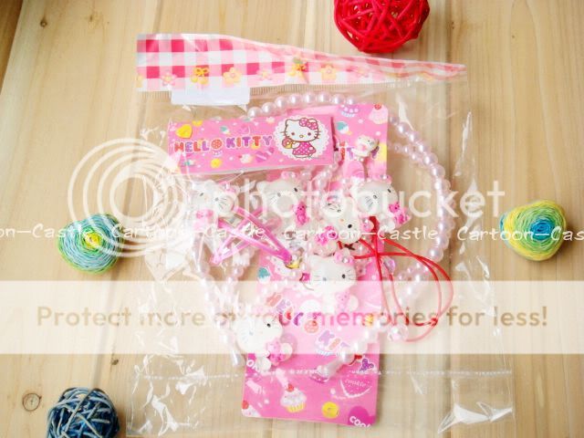 HelloKitty Hair Clip Hair Band Hair Rope Necklace Brace Lace Ring 