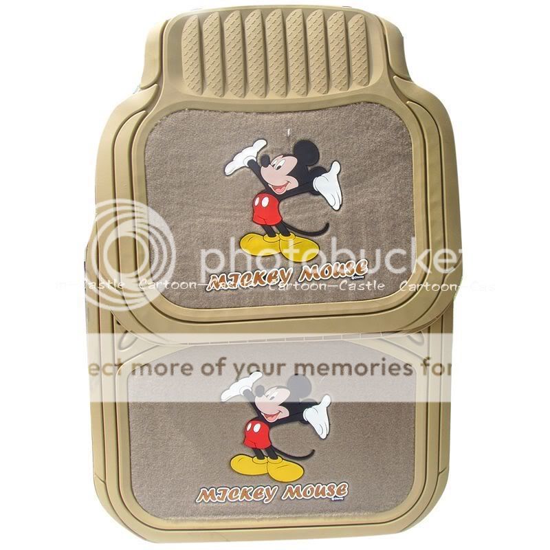 Mickey Mouse Auto Car Floor Mat Carpet Brown 5pcs  