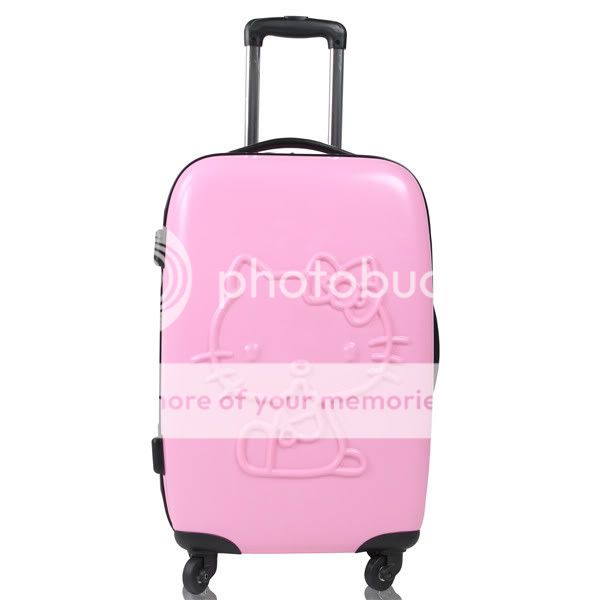 20 HelloKitty Luggage Bag Baggage Trolley Roller Pink  