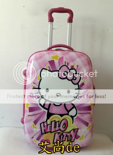 HelloKitty 18 Luggage Bag Baggage Trolley Roller Pink  