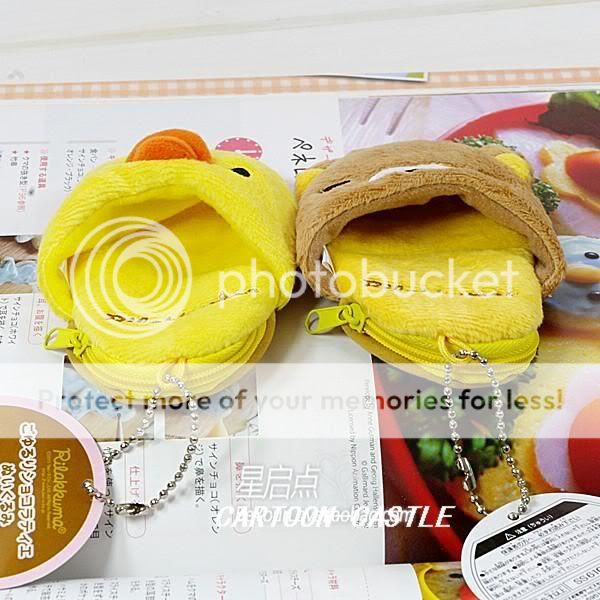 Rilakkuma Slipper Shape Change Case Bag w/ Zip String 3  