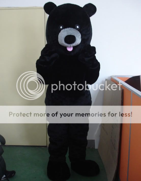 Black Bear Mascot Costume Outfit Suit Fancy Dress SKU 13273467978 