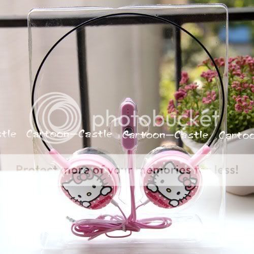 Hello Kitty Laptop Headset Earphone Headphone Pink  