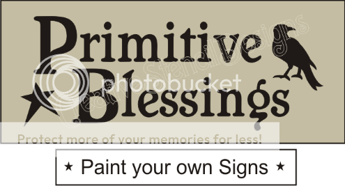  #129C ~ Primitive Blessings with Crow Star   paint your own country 