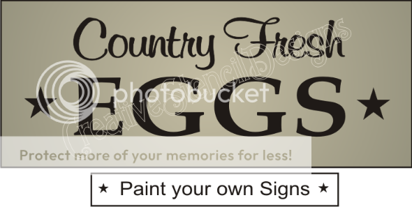 New Stencil #95A ~ Country Fresh Eggs with stars   paint your own 