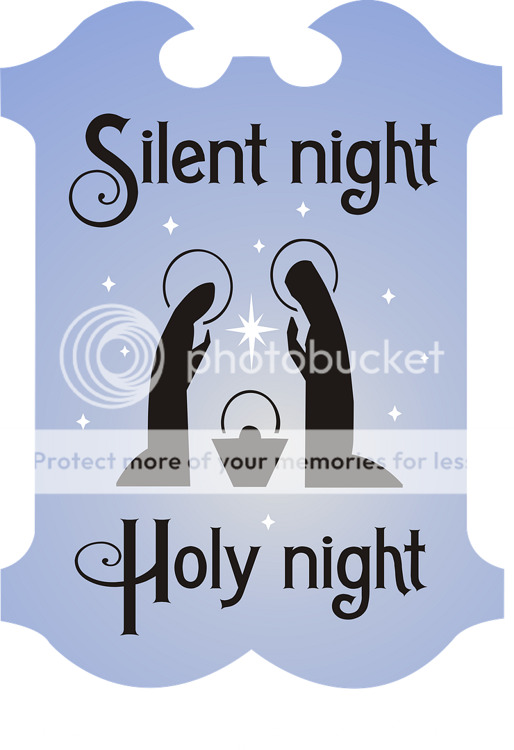 New Stencil #C82 ~ Lg. Silent Night Holy Night Nativity scene with 