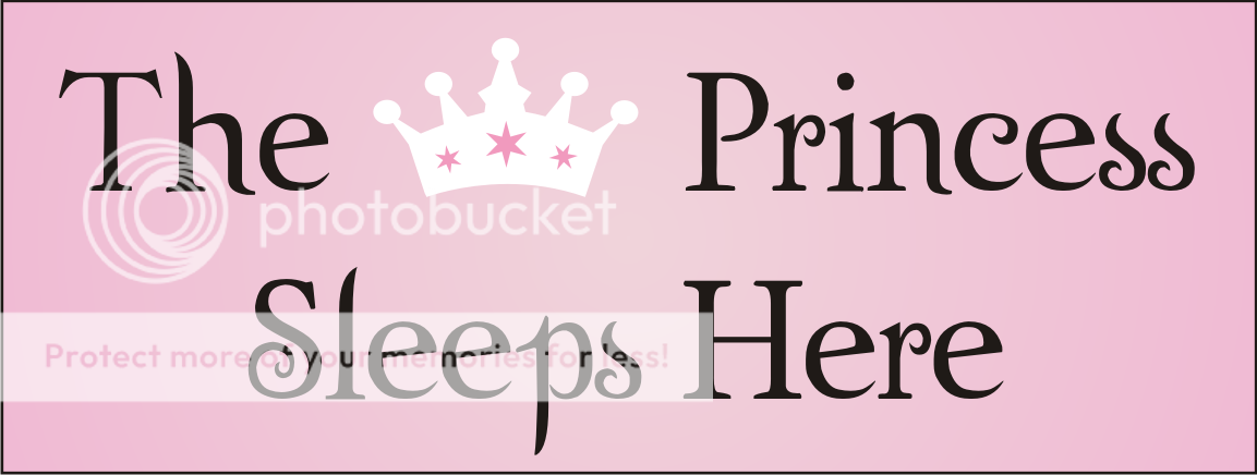 New Stencil #G8 ~ The Princess Sleeps Here with Tiara crow   paint 