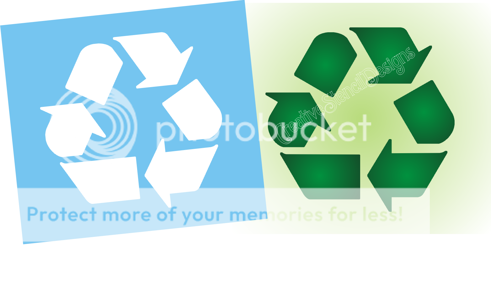 New Stencil Shape ~ Recycle Logo, Go Green and create your own signs 