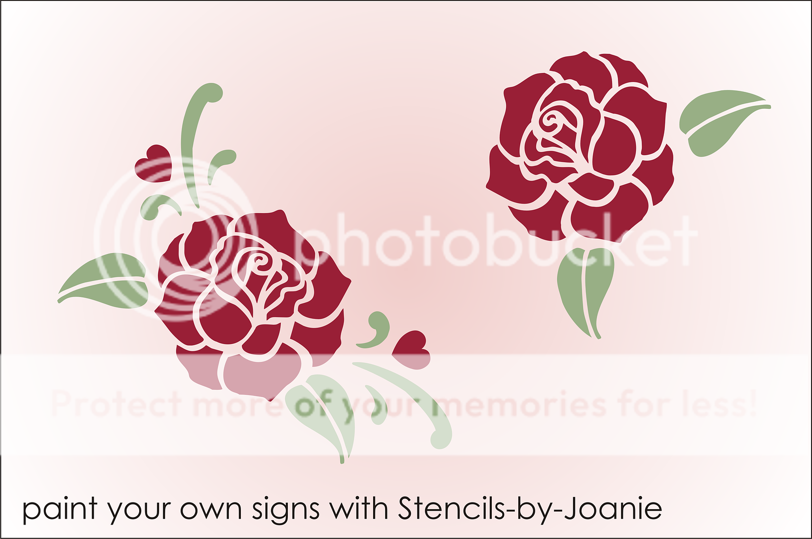 New Stencil shapes #S160 ~ Shabby Cabbage Roses, paint your own easy 