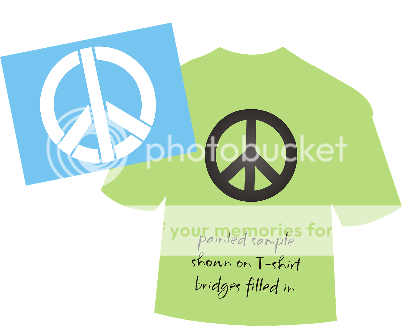 New Stencil #S64E ~ 3.5 Peace Sign Symbol for your crafting projects 