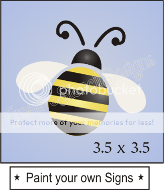 New Stencil Topper #TT91 ~ Summer Garden Bee topper design, paint your 