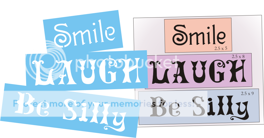 New Stencil Trio #T154 ~ Smile, Laugh, Be Silly   paint your own home 