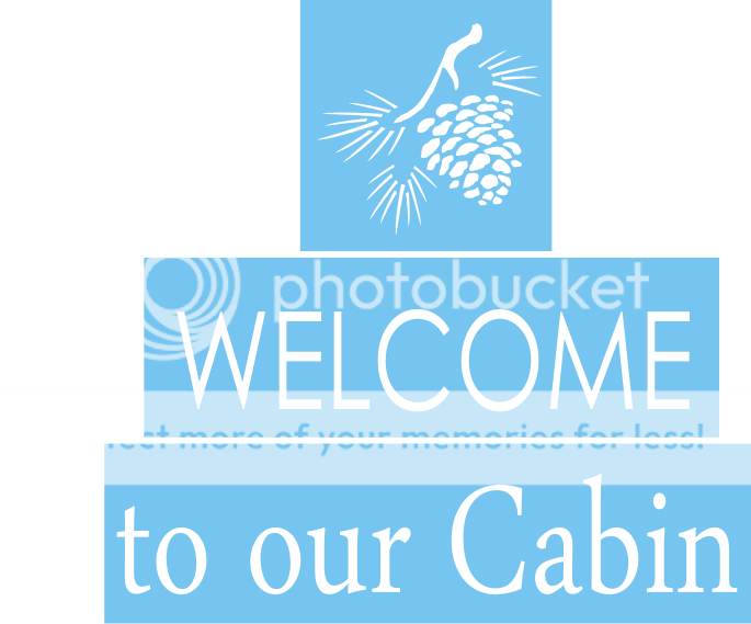 New Stencil Trio #T300 ~ Welcome to our Cabin with rustic Pine Cone 