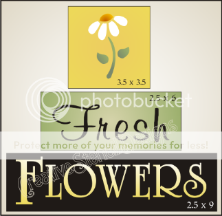 Stencil Fresh Flowers Garden Daisy Floral Signs Blocks  
