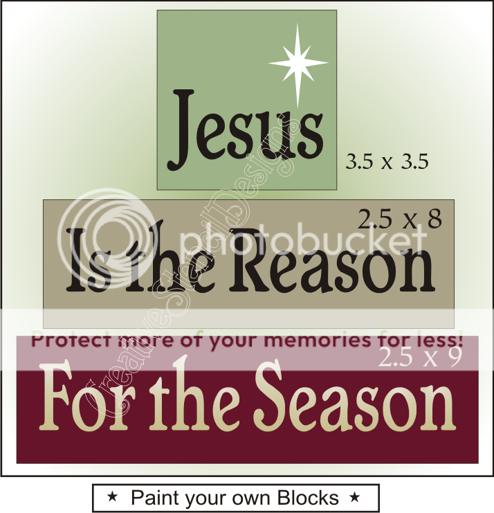 STENCIL Jesus is Reason Season Christmas Nativity Signs  