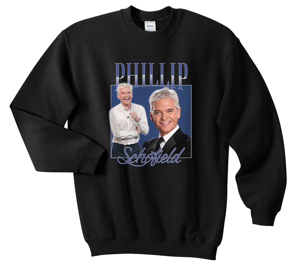 Phillip Schofield OMAGGIO Maglione Pullover Divertente PRESENTATORE TV Regno Unito OMAGGIO REGALO anni/'90